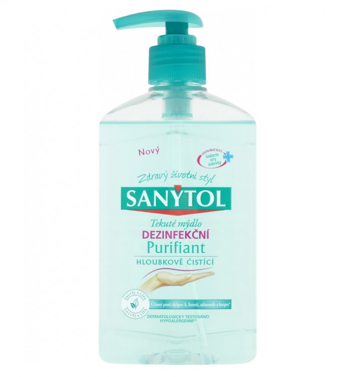 Sanytol dez.mýdlo 250ml vyživující | Toaletní mycí prostředky - Tekutá mýdla - S dávkovačem Sanytol dez.mýdlo 250ml vyživující | Toaletní mycí prostředky - Tekutá mýdla - S dávkovačem
